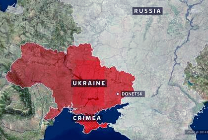 Der Ukraine Russland Konflikt - Karte der Ukraine