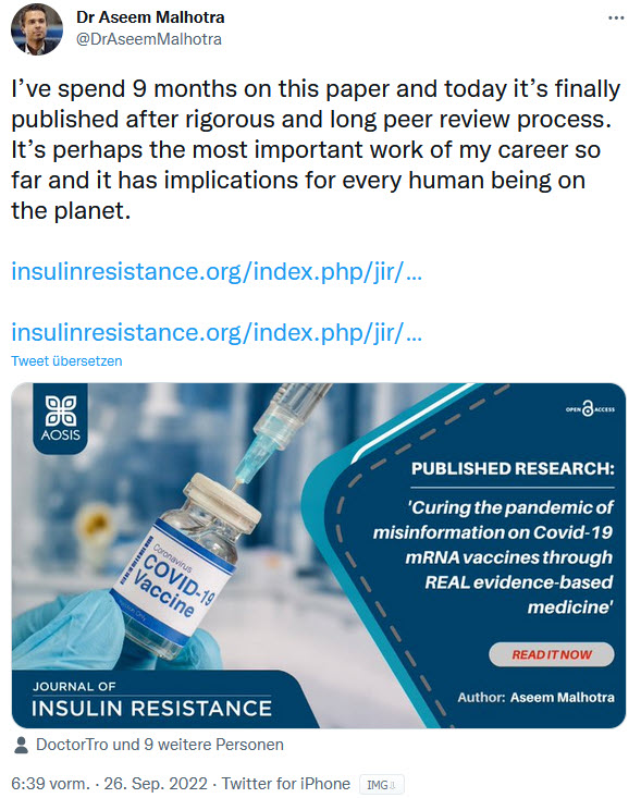 Heilung der Pandemie der Fehlinformationen über COVID-19 mRNA-Impfstoffe durch echte evidenzbasierte Medizin - Teil 1