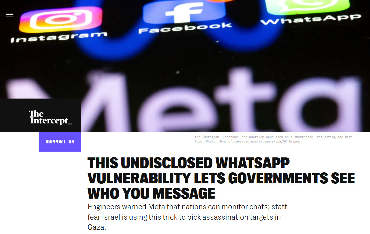 Diese unbekannte WhatsApp-Sicherheitslücke ermöglicht es Regierungen, zu sehen, wem Sie Nachrichten senden